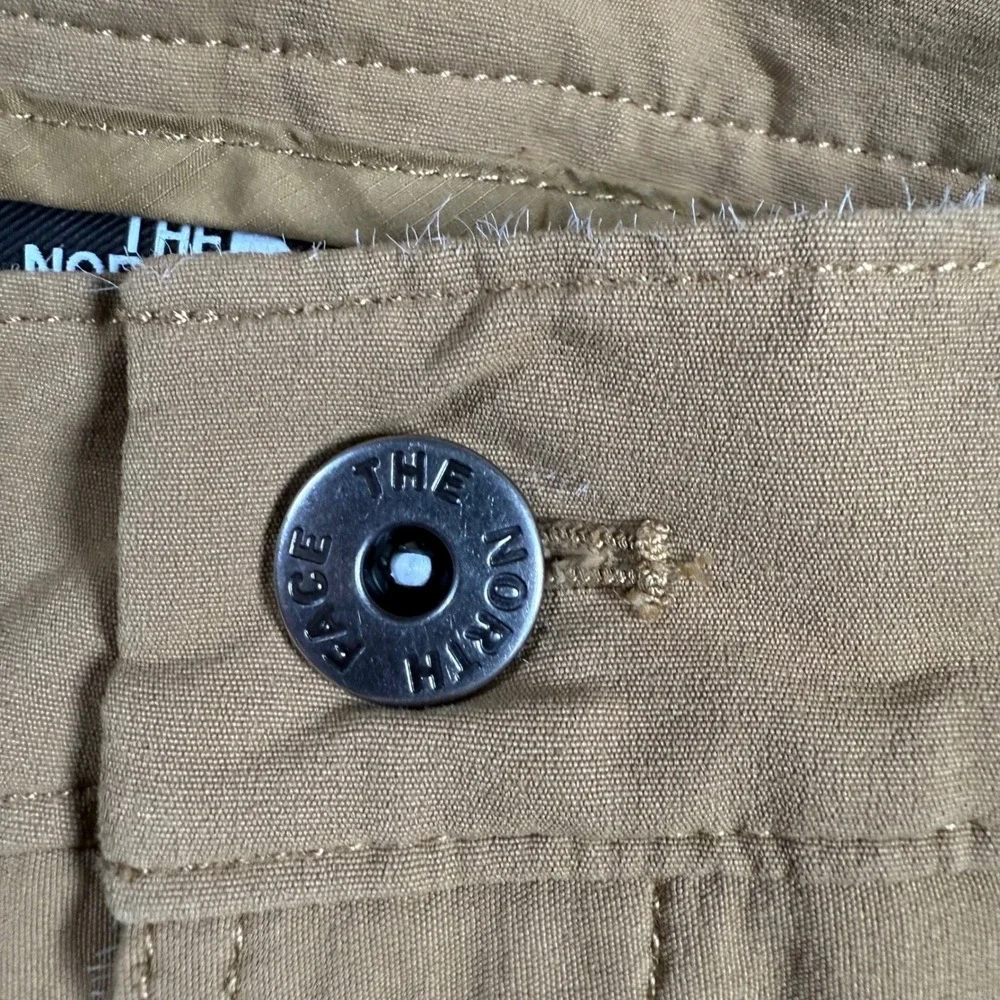 The North Face Mens Regular Fit Khaki Hiking Pants Outdoor Stretch Chino Size 36